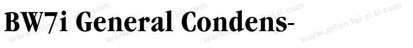 BW7i General Condens字体转换